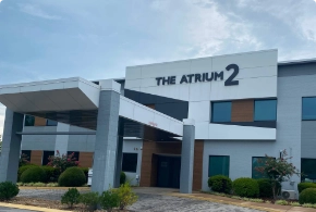 Exterior view of The Vein Company clinic building in Chattanooga with clear signage and a paved parking area.